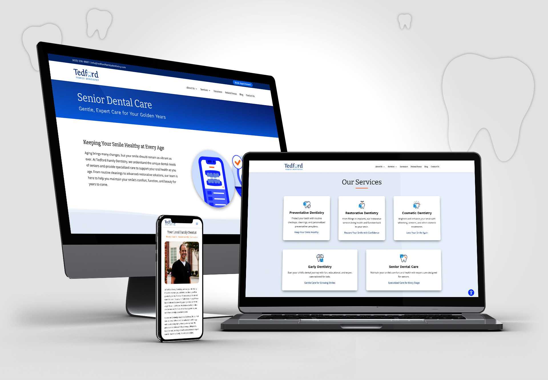 Tedford Family Dentistry Website ReDesign Chattanooga TN