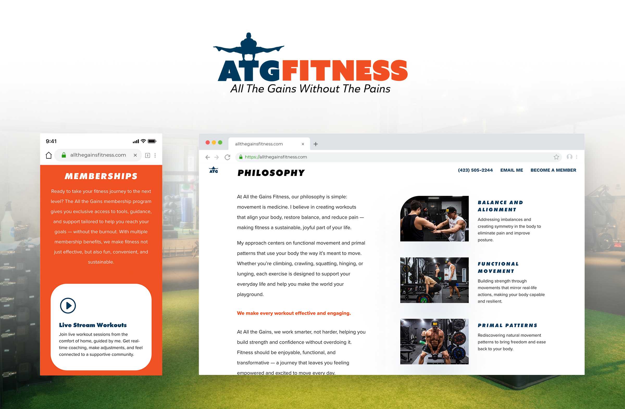 ATG Fitness Logo and Website