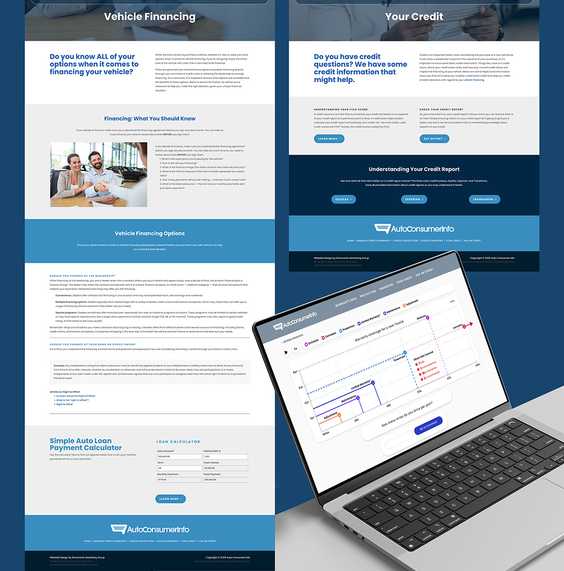 Auto Consumer Info Website Design