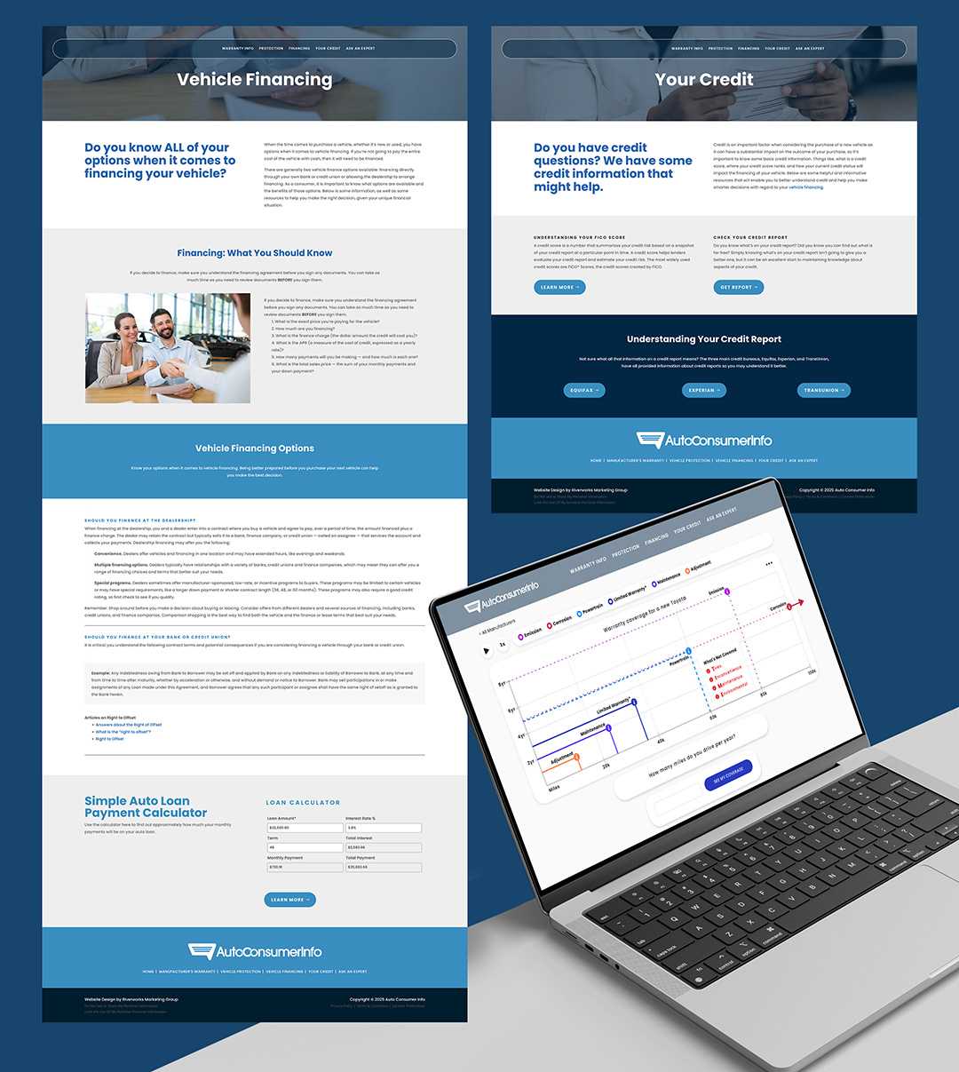 Auto Consumer Info Website Design