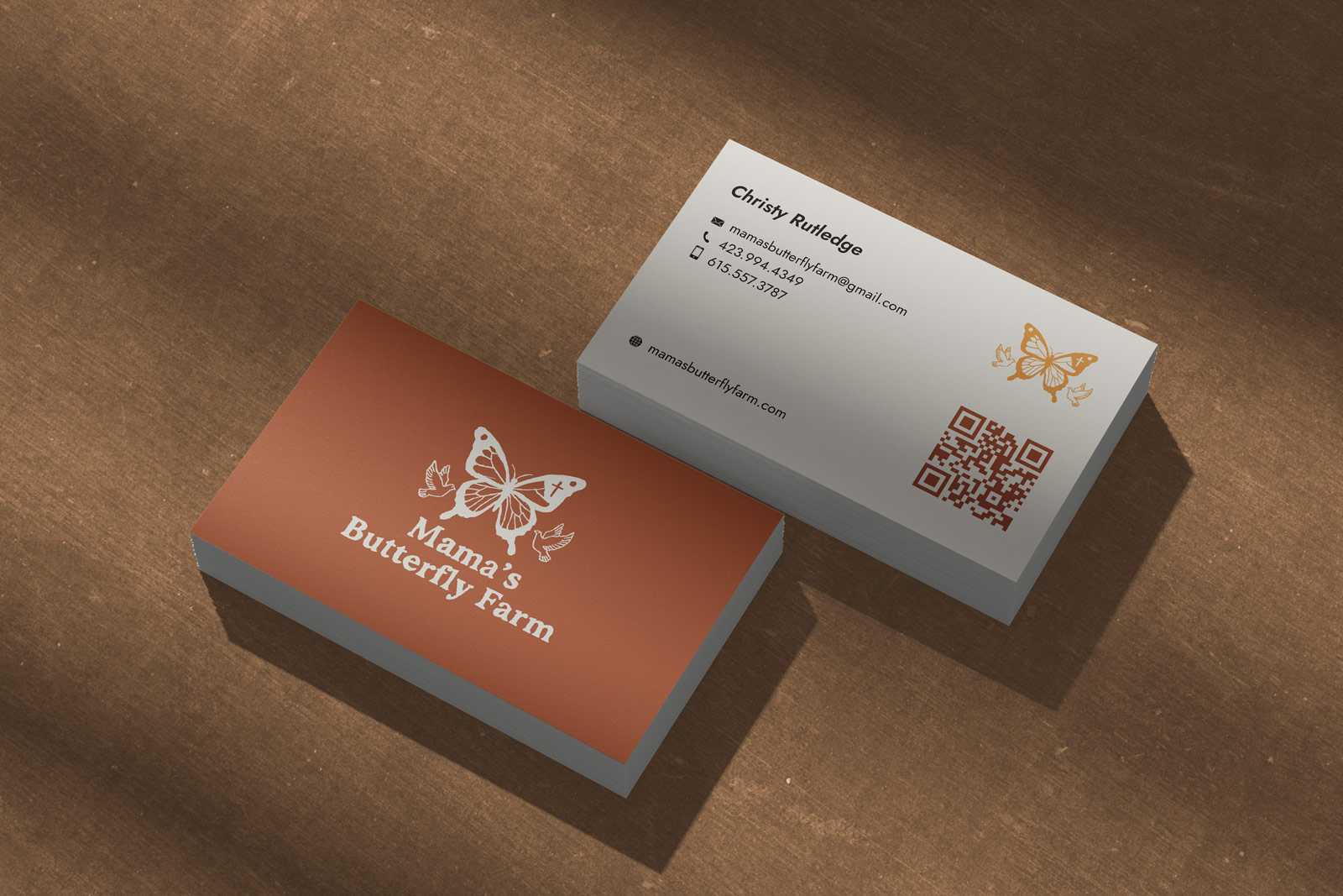 Mamas Butterfly Farm Business Cards
