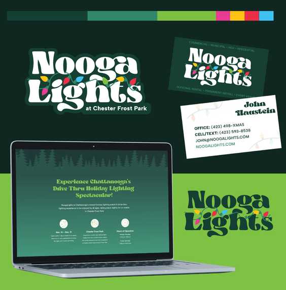 NoogaLights chattanooga branding design kit