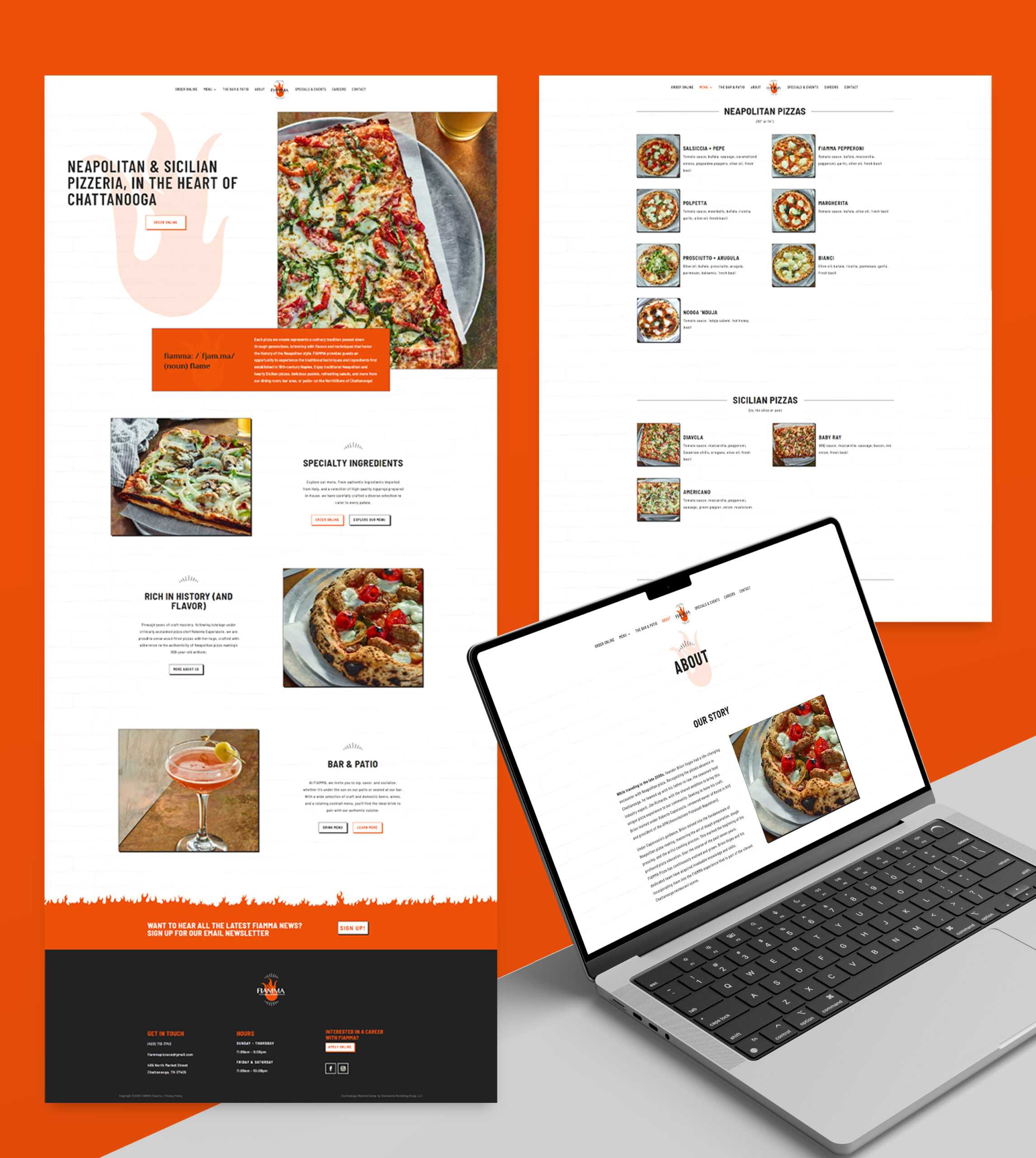 Fiamma Pizza Company Website Design