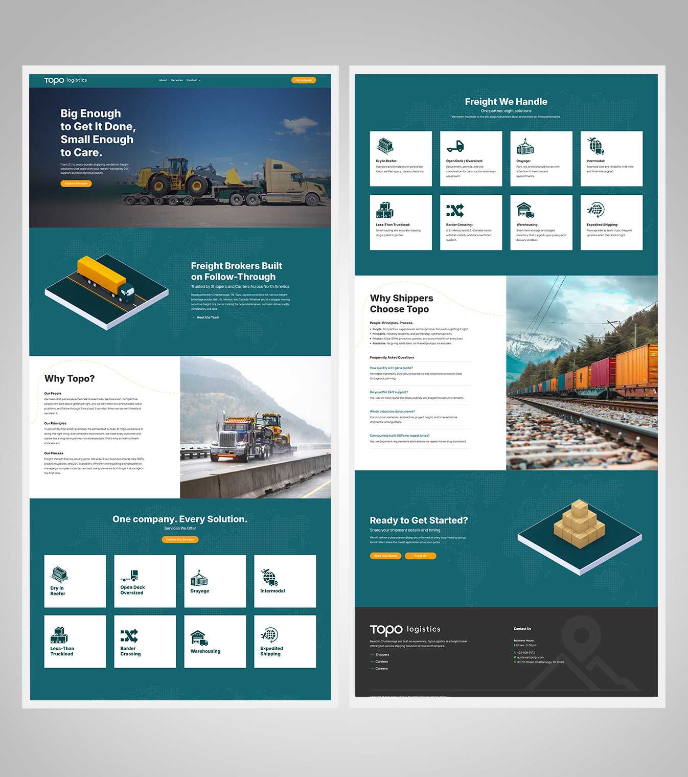 Topo Logisitcs Web Design