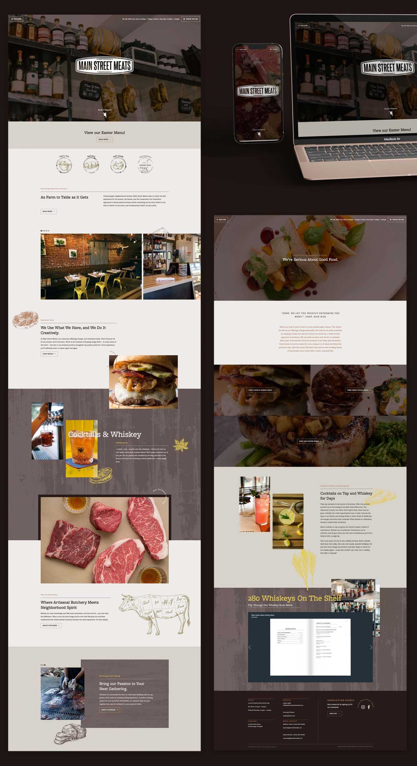 Main Street Meats Page Design
