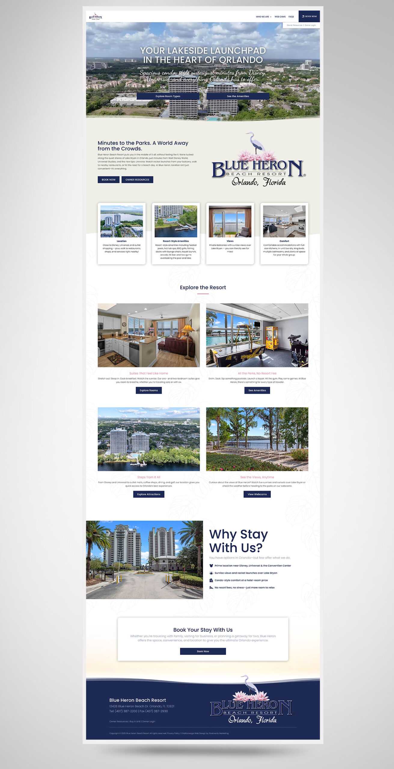 Blue Heron Beach Resort Web Design